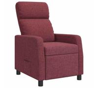vidaXL Poltrona reclinabile Rosso Vino Tessuto
