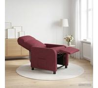 vidaXL Poltrona reclinabile Rosso Vino Tessuto