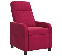 vidaXL Poltrona reclinabile Rosso Vino Velluto (V)