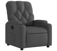 vidaXL Poltrona reclinabile elettrica con porta bicchieri, schienale e braccioli – Grigio scuro