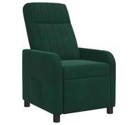 vidaXL Poltrona reclinabile Verde Scuro Velluto (V)