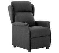 vidaXL Poltrona Recliner Grigio Scuro Tessuto