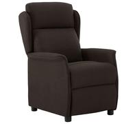 vidaXL Poltrona Recliner Marrone Scuro 67,5x93,5x101,5 cm Tessuto