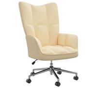 vidaXL Poltrona Relax Bianco Crema in Velluto