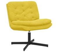 vidaXL Poltrona Relax con Base Girevole Giallo 63 x 75 x 76 cm Velluto