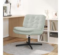 vidaXL Poltrona Relax con Base Girevole Grigio chiaro 63 x 75 x 76 cm