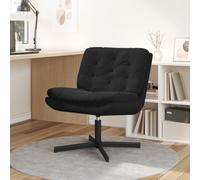 vidaXL Poltrona Relax con Base Girevole Nero 63 x 75 x 76 cm Velluto