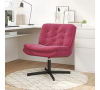 vidaXL Poltrona Relax con Base Girevole Rosso vino 63 x 75 x 76 cm