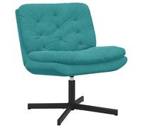 vidaXL Poltrona Relax con Base Girevole Turchese 63 x 75 x 76 cm