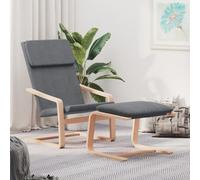 vidaXL Poltrona Relax con Poggiapiedi Grigio Chiaro in Tessuto