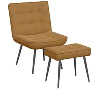 vidaXL Poltrona Relax con Poggiapiedi Marrone in Velluto, sedia, sedia da pranzo, sedia da ufficio, sedia relax, sedia da soggiorno, seduta relax