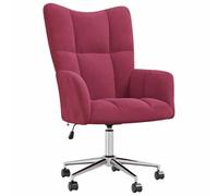 vidaXL Sedia Relax Rosso Vino in Velluto