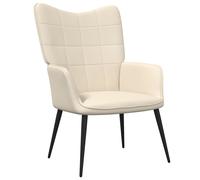 vidaXL Poltrona Relax Crema in Tessuto