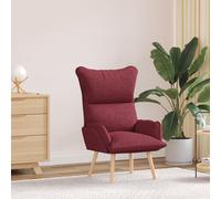 vidaXL Poltrona Moderna Rosso Vino Mobili Imbottiti Eleganti Con Gambe in Legno per Soggiorno Camera da Letto Design Confortevole Elegante per Sedia Singola Interna Seduta in Poliestere Lounge