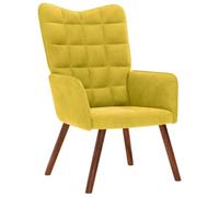 vidaXL Poltrona Relax Giallo in Velluto, Sedia, Sedia da Salotto, Sedia in Velluto, Sedia a Sdraio, posti a Sedere, Sedia Relax in Velluto