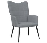 vidaXL Poltrona Relax Grigio Chiaro in Tessuto