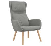 vidaXL Poltrona Relax Grigio Chiaro in velluto