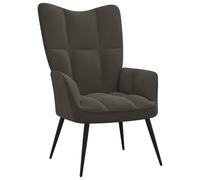 vidaXL Sedia Relax Grigio Scuro in Velluto