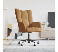 vidaXL Poltrona Relax Marrone in Velluto