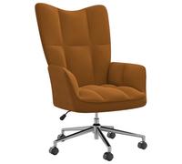 vidaXL Poltrona Relax Marrone in Velluto