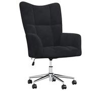 vidaXL Poltrona Relax Nera in Velluto