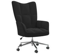 vidaXL Poltrona Relax Nera in Velluto