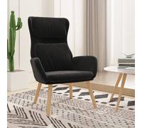 vidaXL Poltrona Relax Nera in Velluto