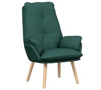 vidaXL Poltrona Relax Verde Scura Tessuto