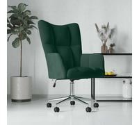 vidaXL Poltrona Relax Verde Scuro in Velluto