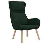 vidaXL Poltrona Relax Verde Scuro in Velluto