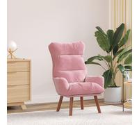 vidaXL Poltrona Relaxante in Velluto Rosa