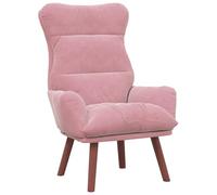 vidaXL Poltrona Relaxante in Velluto Rosa