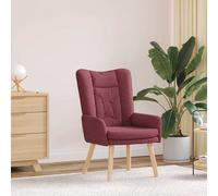 vidaXL Poltrona Relaxante Rosso Vino Tessuto