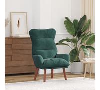 vidaXL Poltrona Relaxante Verde Scuro in Velluto