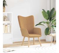 vidaXL Poltrona Rilassante Beige in Tessuto Simil Lana Riccia