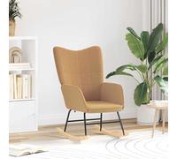 vidaXL Sedia a Dondolo Beige Contemporanea per Soggiorno da Interno, Poltrona Confortevole con Tessuto Elegante, Ideale per Lettura e Relax in Spazi Piccoli