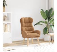 vidaXL Poltrona Rilassante Beige in Tessuto Simile alla Lana Riccia