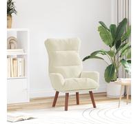 vidaXL Poltrona Rilassante Cream Velvet