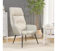 vidaXL Poltrona Rilassante Crema in Similpelle Scamosciata