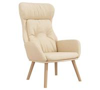 vidaXL Poltrona Rilassante Crema in Tessuto