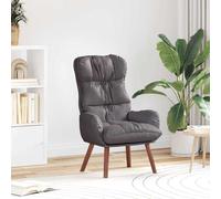 vidaXL Poltrona Contemporanea Grigia Con Rivestimento In Pelle Morbida Design Ergonomico Per Seduta Interna Sedia Confortevole Per Lounge Lettura E Relax Soggiorno Mobili Con Imbottitura Confortevole