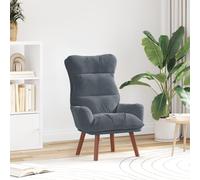 vidaXL Poltrona Rilassante Grigio Scuro in Velluto