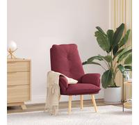 vidaXL Poltrona Rilassante in Tessuto Rosso Vino