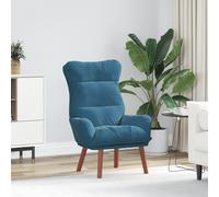 vidaXL Poltrona Rilassante in Velluto Blu