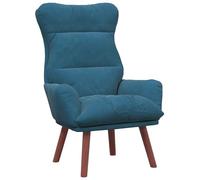 vidaXL Poltrona Rilassante in Velluto Blu