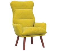 vidaXL Poltrona Rilassante in Velluto Giallo