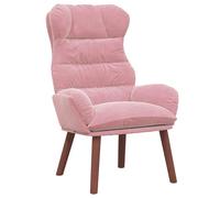 vidaXL Poltrona Rilassante in Velluto Rosa