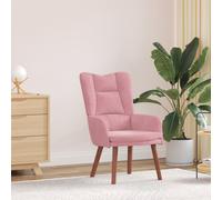 vidaXL Poltrona Rilassante in Velluto Rosa