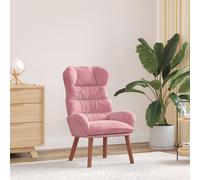 vidaXL Poltrona Rilassante in Velluto Rosa