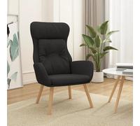 vidaXL Poltrona Rilassante Nera in Tessuto